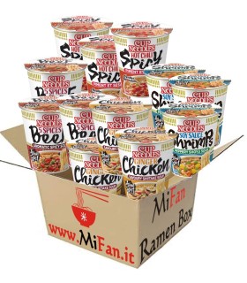 MiFan Ramen Box - Nissin Cup Ramen Noodles Vari Gusti 12pz