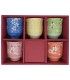 Set 5 tazze da te giapponese in porcellana con dipinto fiori della primavera